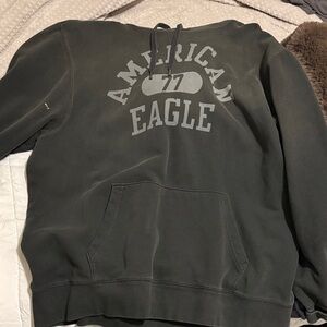 American Eagle Outfitters Men's Dark Gray Crewneck Sweater